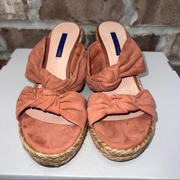 Knotted Pink Suede Heel - Picture 2 of 10